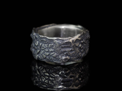 LACE IT | Sterling Silver ring with Vintage lace structure (made to order)