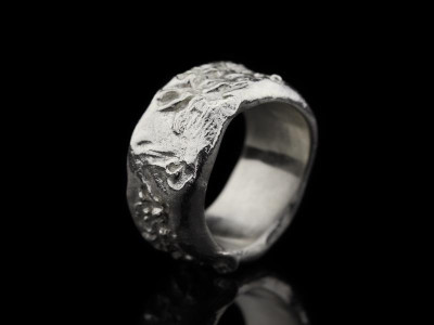 CORAL IMPRINT | Solid Sterling Silver ring with organic structure