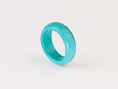 SOLID SMOOTH TURQUOISE| Hand carved ring