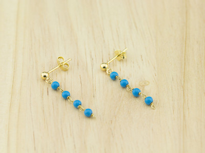 SLEEPING BEAUTY | Turquoise gold vermeil earrings (sold)