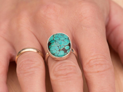THE GREAT OVAL TURQUOISE | Sterling Silver ring (Sold Out)